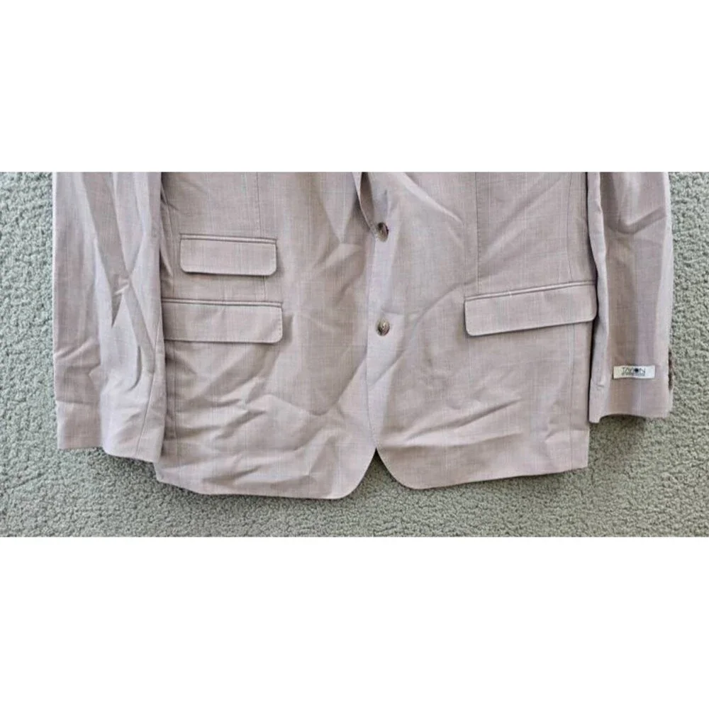 Tayion Regular-Fit Suit Jacket Men's 46R Pink Notch Lapel Front Button Closure